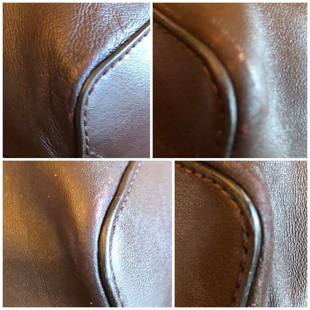 DKNY - Chocolate Brown Smooth Leather Buckle Satchel. Great Preowned Condition - Picture 12 of 15